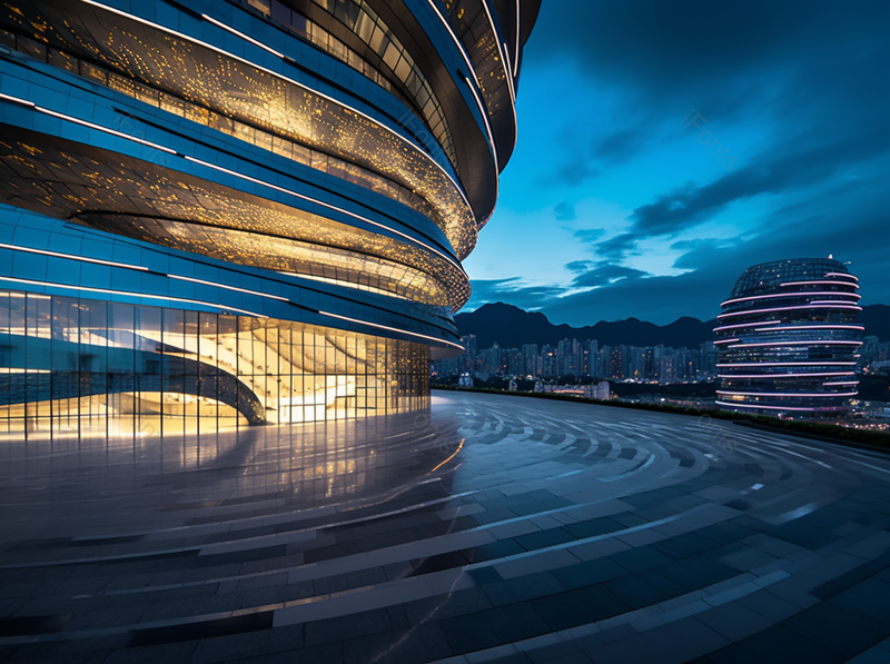 夜晚的艺术馆建筑外部摄影广告概念设计背景图,高清,摄影图,摄影图片,图片大全,摄影图免费下载